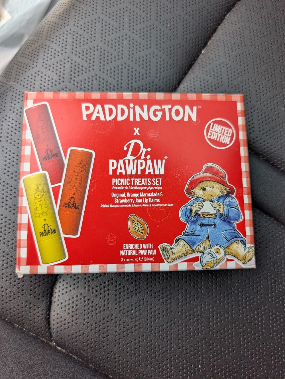 Paddington x Dr. Pawpaw Set Of 3 Lip Balms NEW